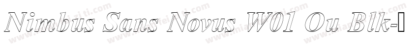 Nimbus Sans Novus W01 Ou Blk字体转换